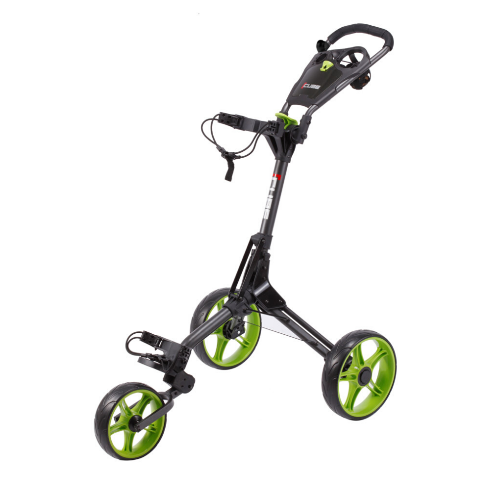 Cube Golf 3.0 Push 3 Wheel Trolley Lime Charcoal