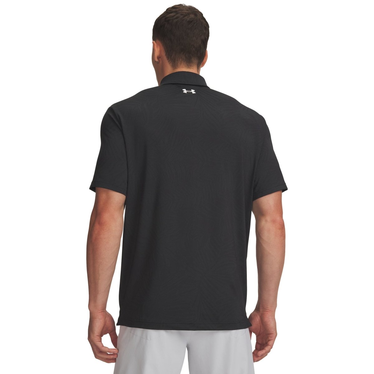 Under Armour Playoff Jacquard Men's Polo - Anthracite / Black / White - Under Armour