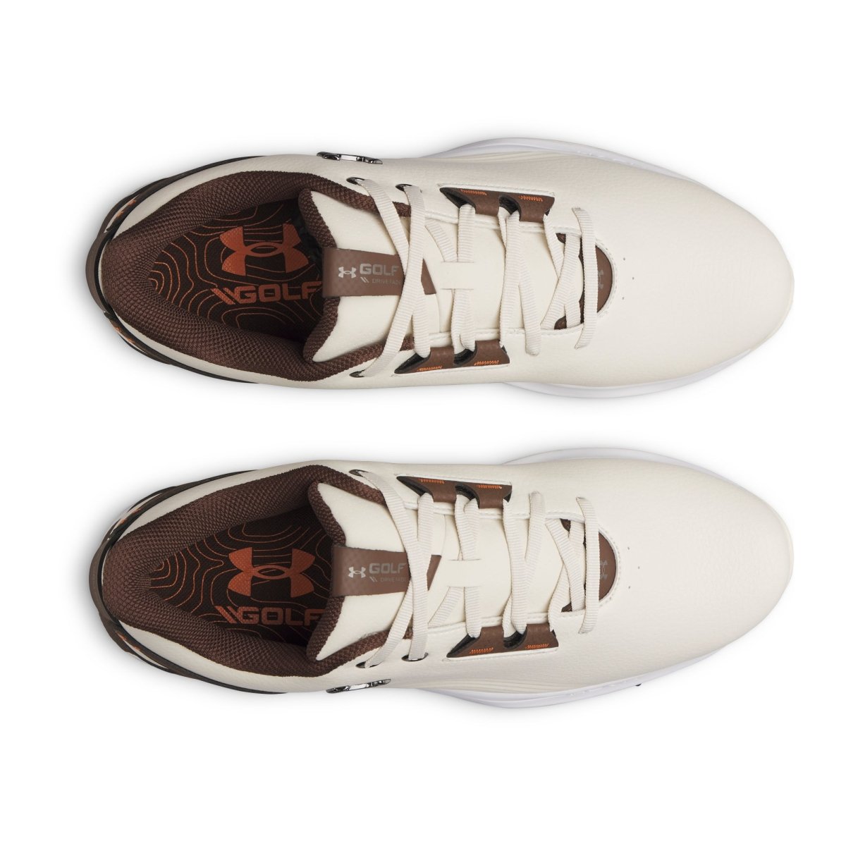 Under Armour Drive Fade 2 Spiked Golf Shoes - Stone / Tundra / Metallic Silver - Under Armour