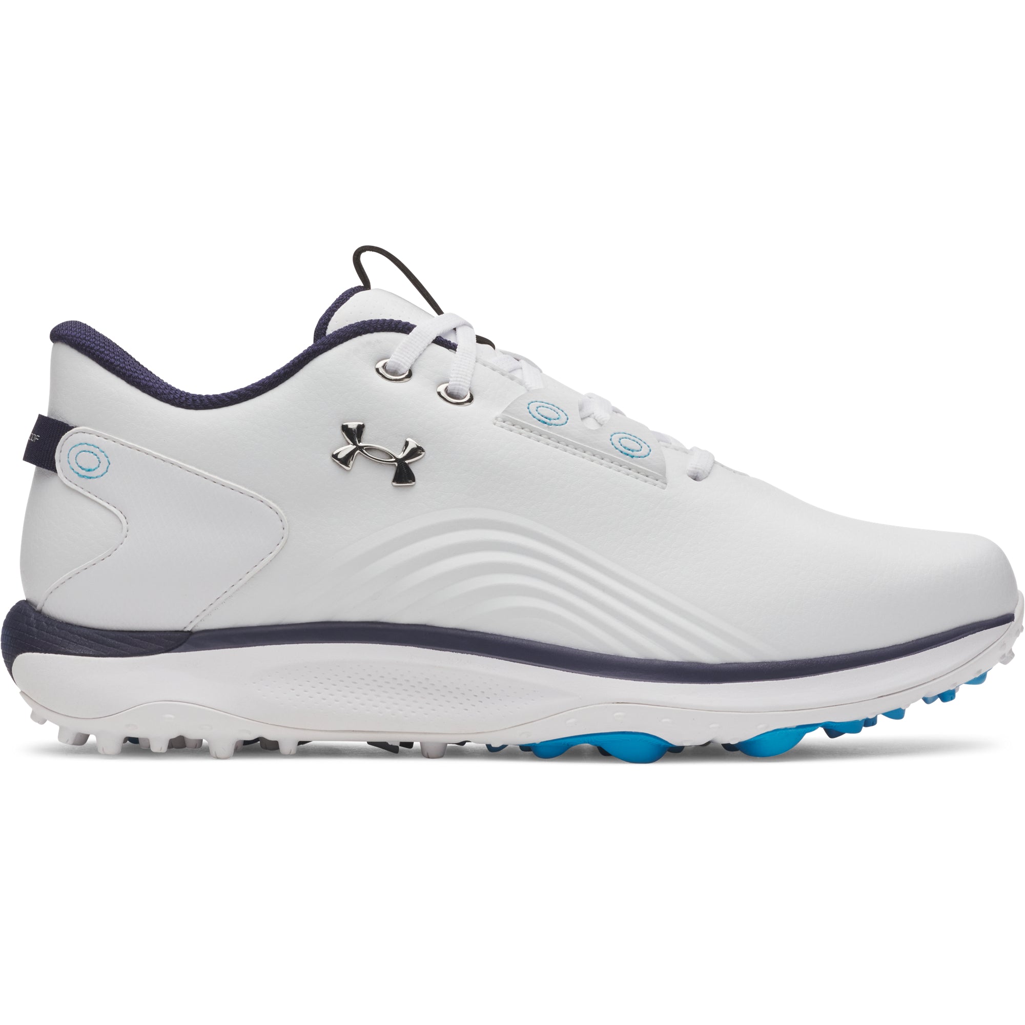 Under Armour Drive Fade 2 Spikeless Golf Shoes - White / Metallic Silver