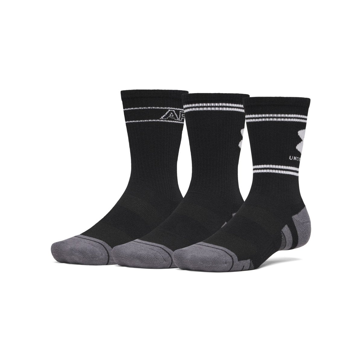 Under Armour Performance Tech Unisex 3-Pack Crew Socks - Black - Under Armour