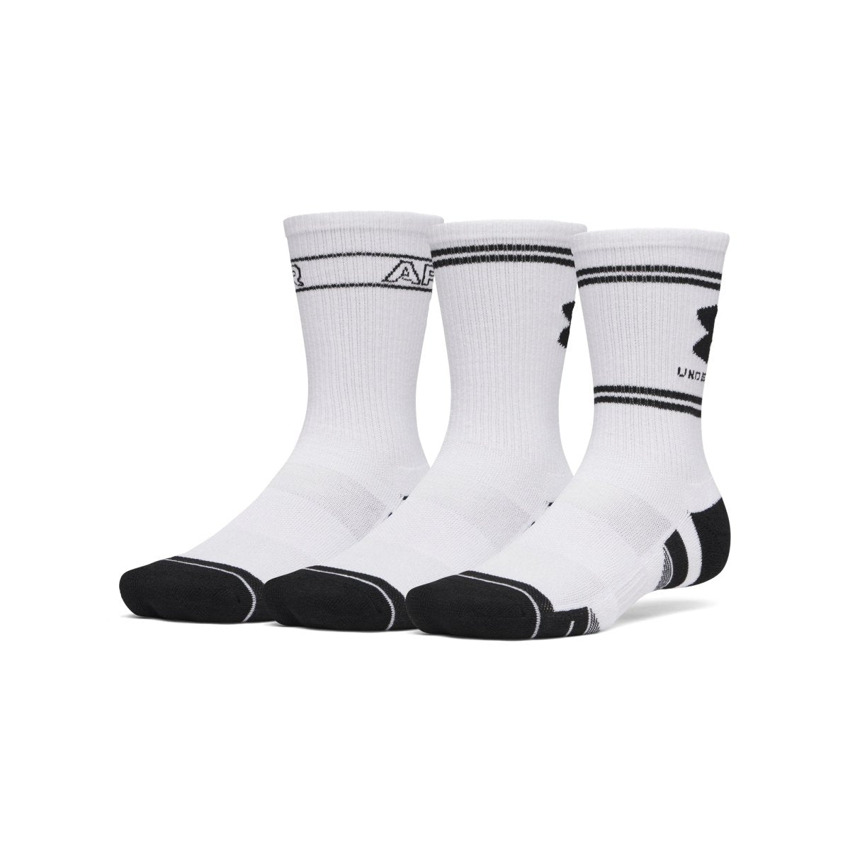 Under Armour Performance Tech Unisex 3-Pack Crew Socks - White - Under Armour
