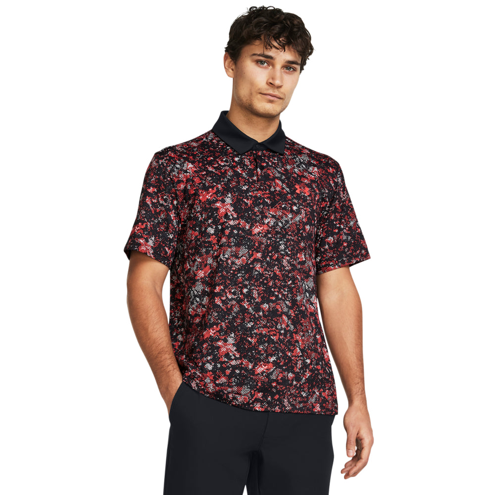Under Armour Tee To Green Printed Mens Golf Polo