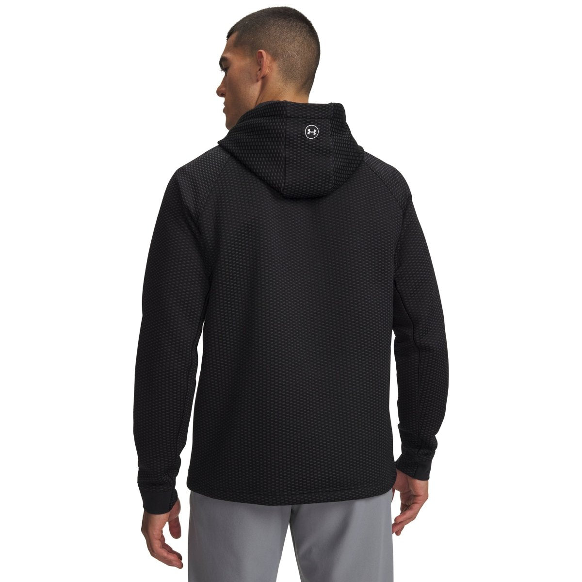 Under Armour Drive Pro Hybrid Men's Golf Hoodie - Black / White - Under Armour