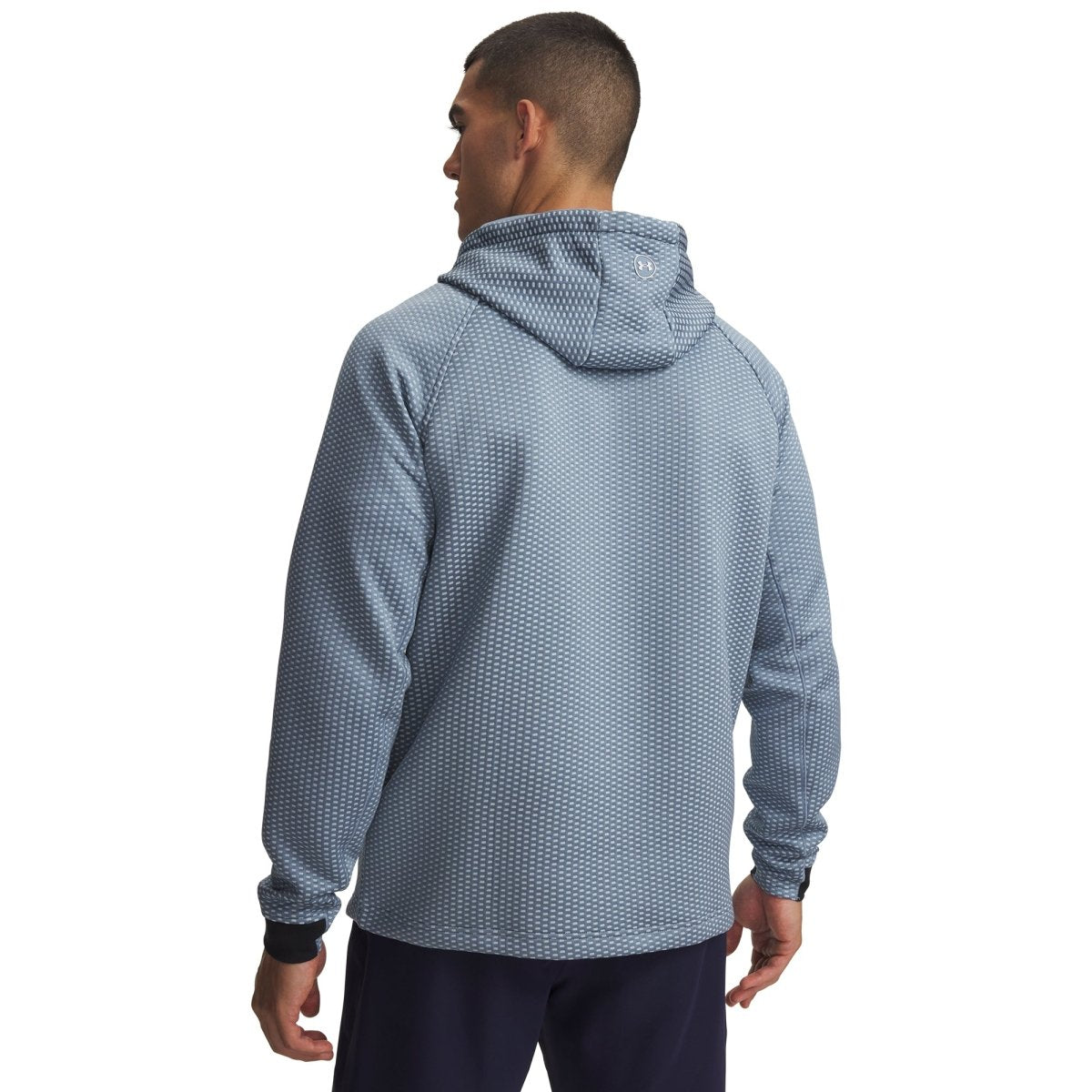 Under Armour Drive Pro Hybrid Men's Golf Hoodie - Blue Wind / White - Under Armour