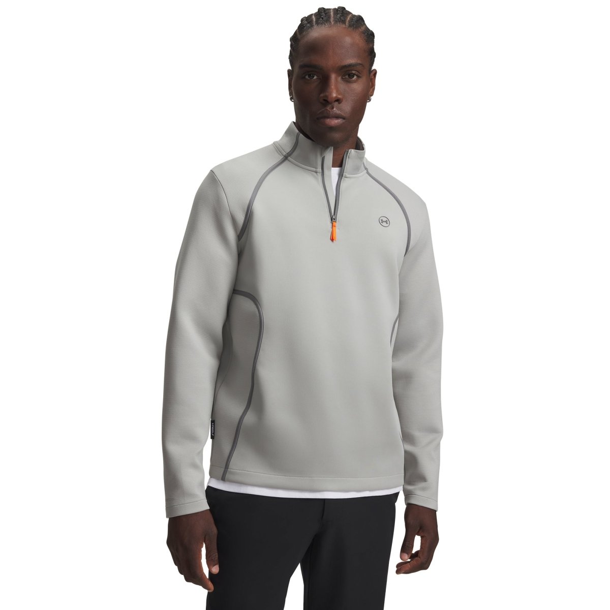 Under Armour Drive Midlayer Men's 1/4 Zip Jumper - Titanium / Clay Green - Under Armour