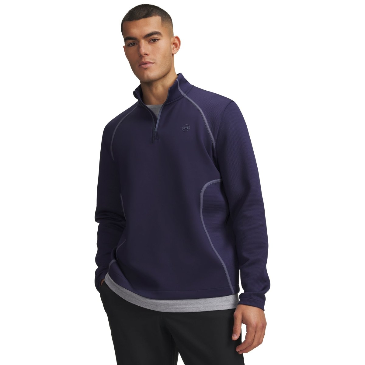 Under Armour Drive Midlayer Men's 1/4 Zip Jumper - Midnight Navy / Downpour Grey - Under Armour