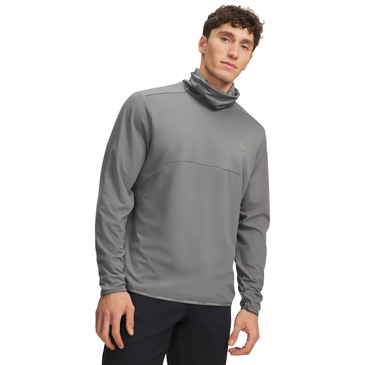 Under Armour Drive Men's Funnel Neck Pullover - Clay Green / Titanium