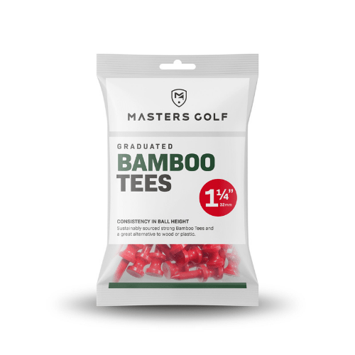 Masters 1 1/4" Bamboo Graduated Red Tees (25 Tees) - Masters Golf