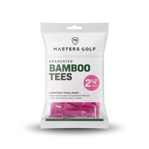 Masters Bamboo Graduated Pink Tees - 2 1/4" (38mm) - Evolution Golf | Masters Golf | Evolution Golf
