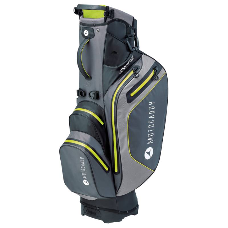 HydroFLEX Charcoal/Lime Stand Bag - Motocaddy - Evolution Golf | Motocaddy | Evolution Golf 