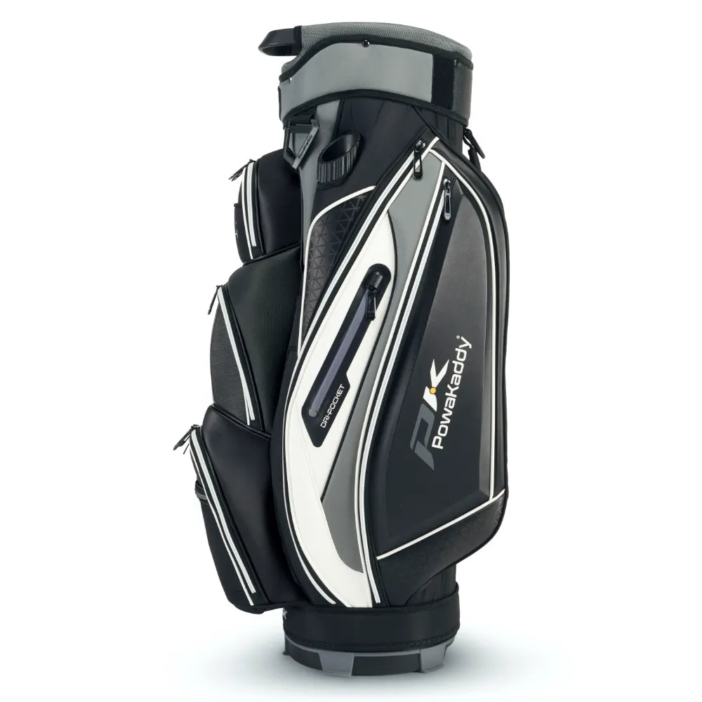 PowaKaddy Premium Tech Golf Bag - Gun Metal / White