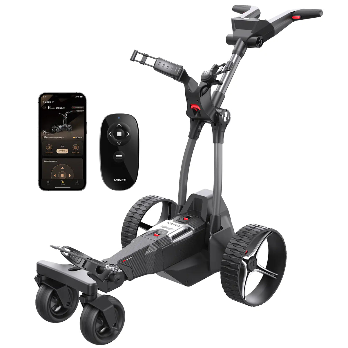 NAVEE Birdie 3X Remote + Follow Electric Golf Trolley - NAVEE
