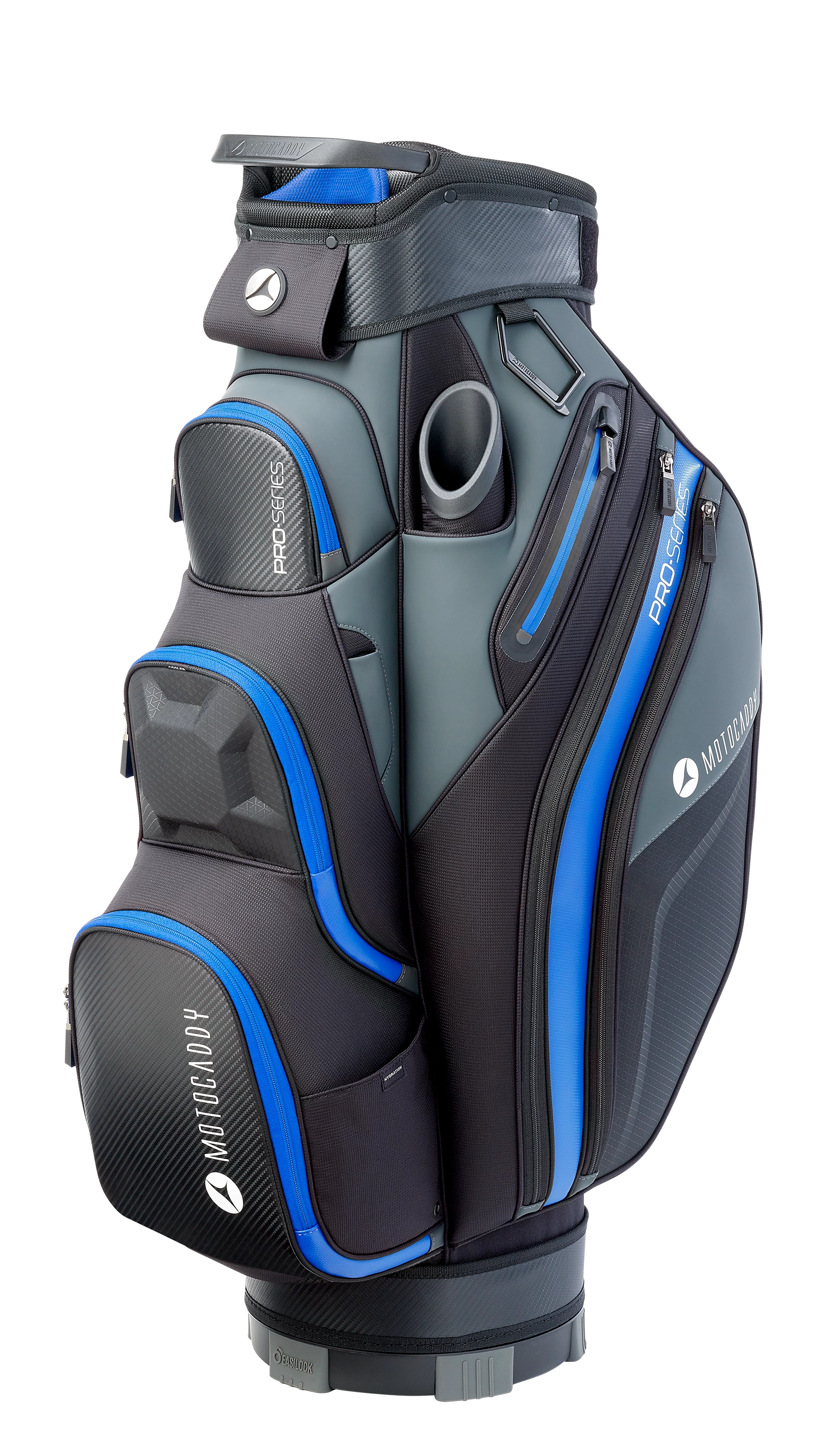 Motocaddy 2024 Pro Series Cart Bag - Charcoal/Blue