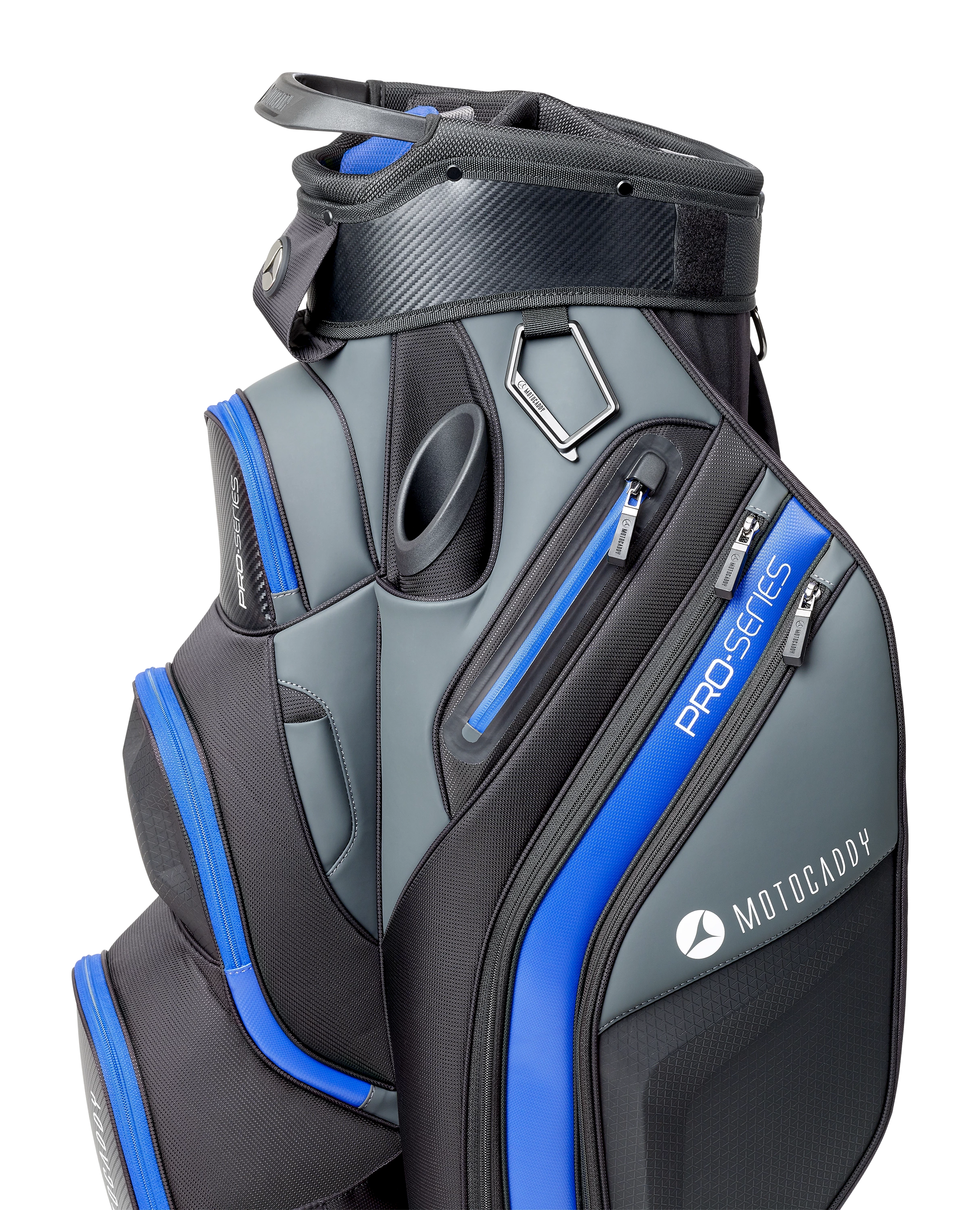 Motocaddy 2024 Pro Series Cart Bag - Charcoal/Blue