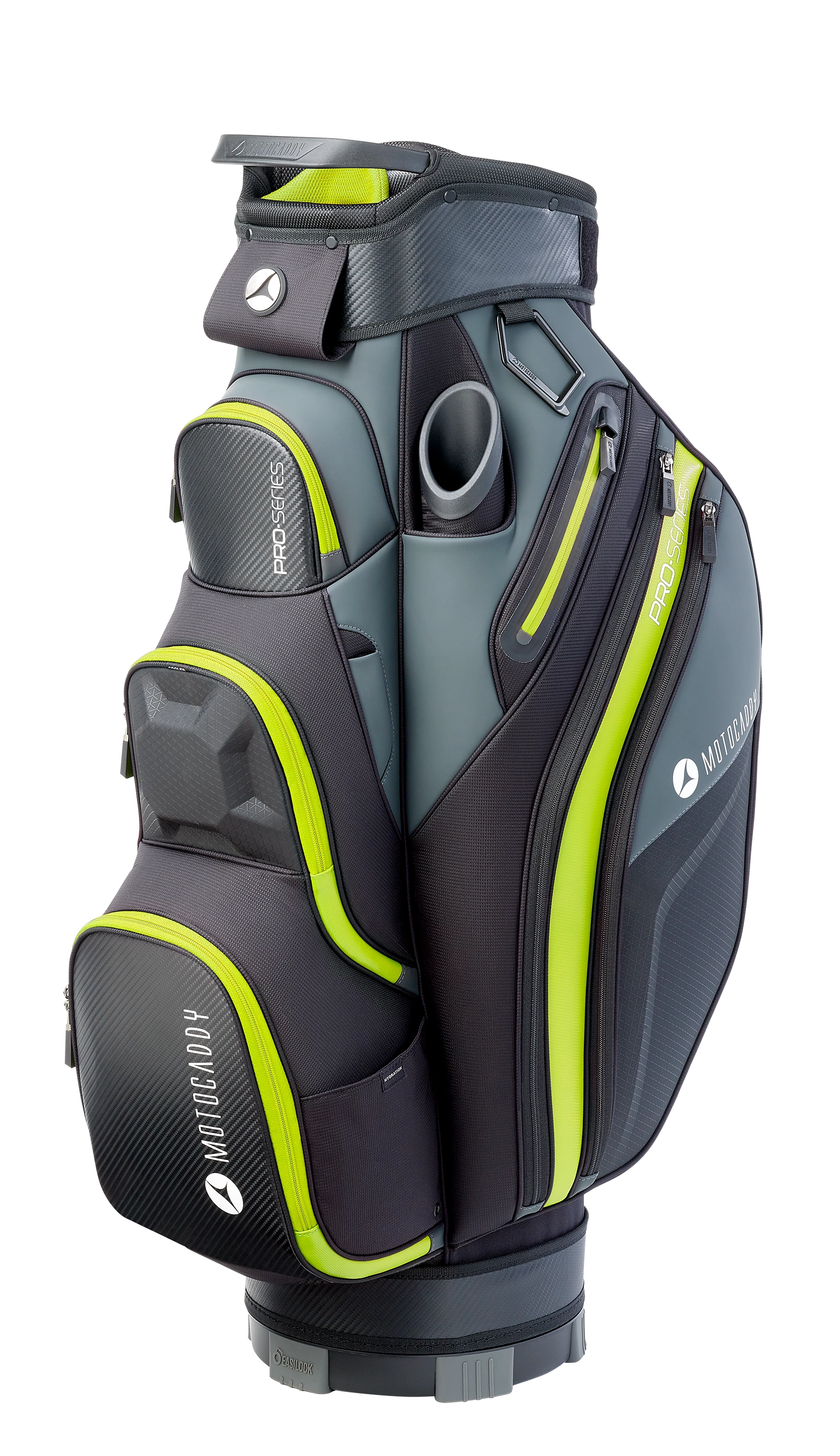 Motocaddy 2024 Pro Series Cart Bag - Charcoal/Lime