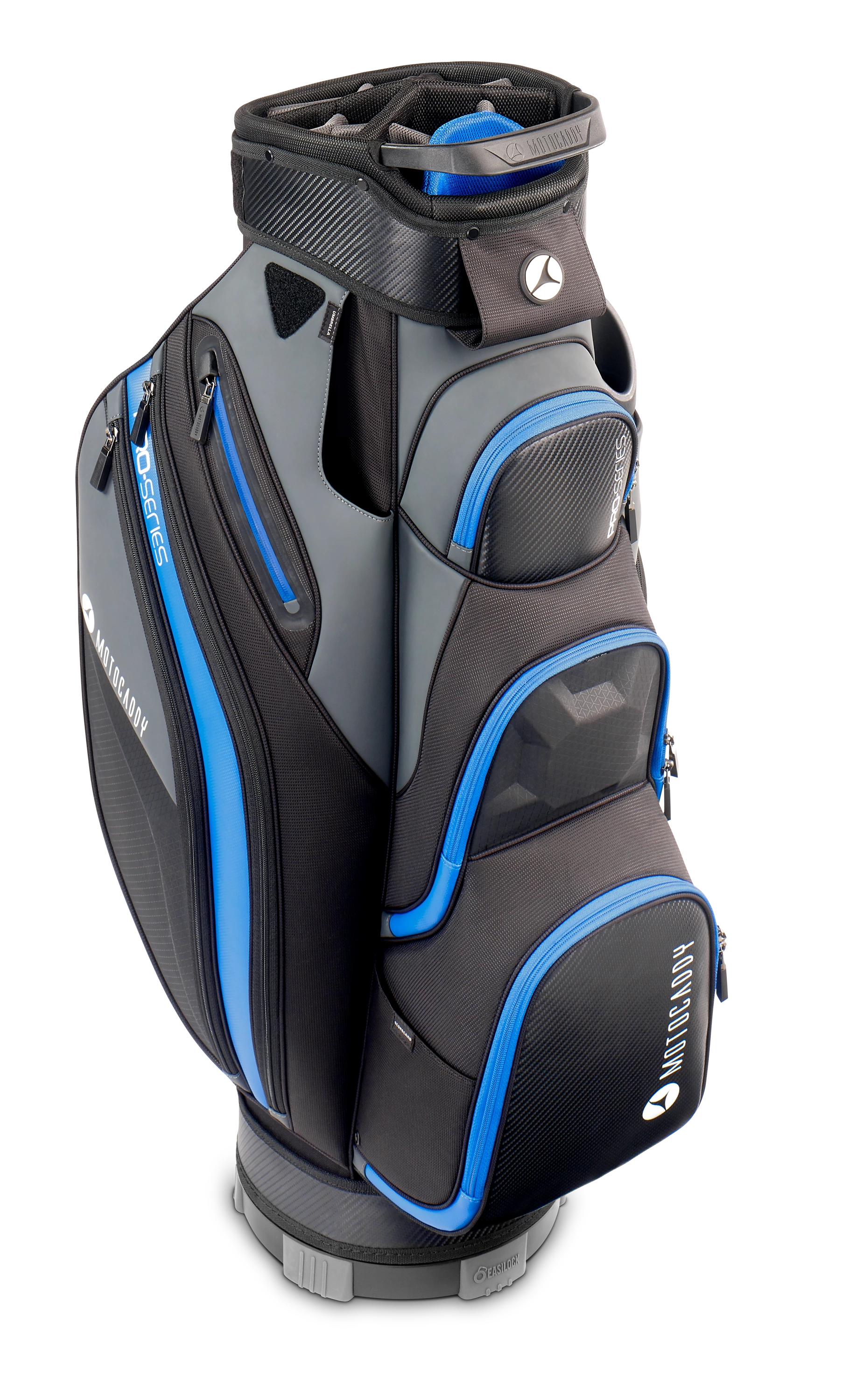 Motocaddy 2024 Pro Series Cart Bag - Charcoal/Blue