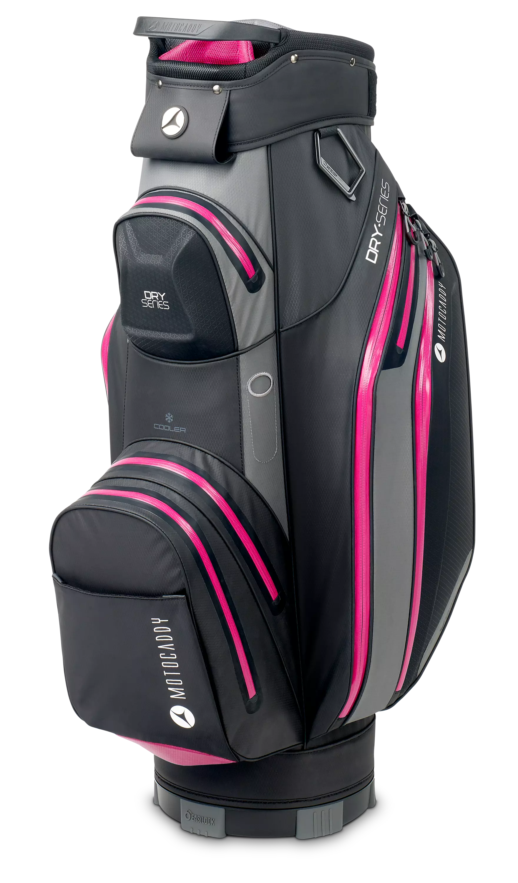 Motocaddy 2024 Dry Series Cart Bag - Charcoal/Fuchsia