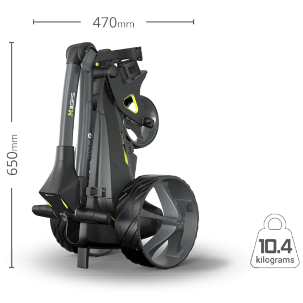 Motocaddy 2024 M3 GPS 36 Hole Lithium Electric Golf Trolley