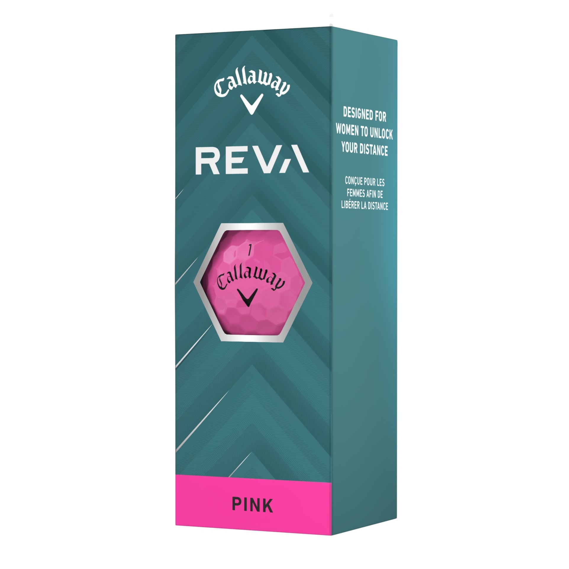 Callaway Reva Pink Golf Balls (3 Ball Sleeve)