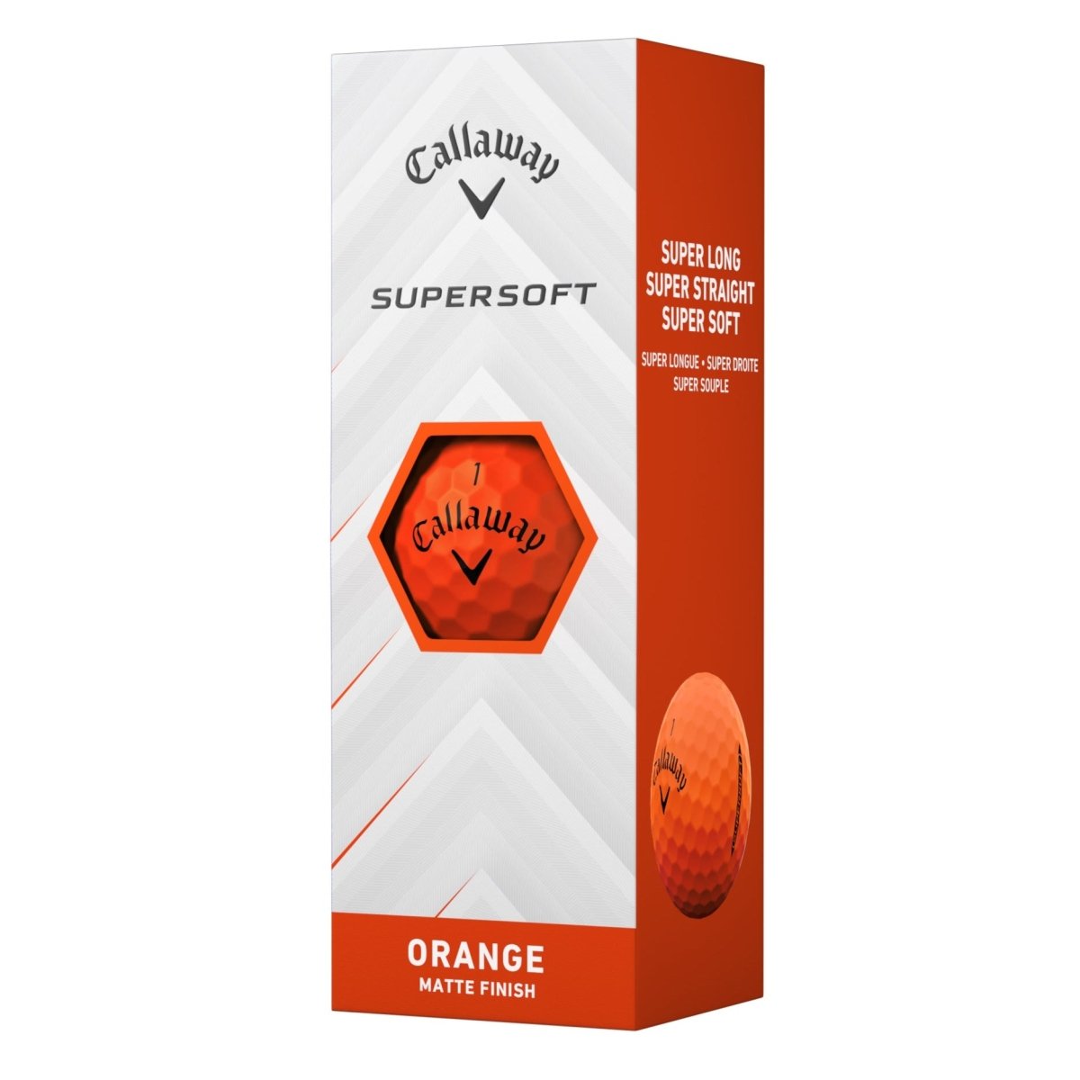 Callaway Supersoft Matte Orange Golf Balls (3 Ball Sleeve) - Callaway