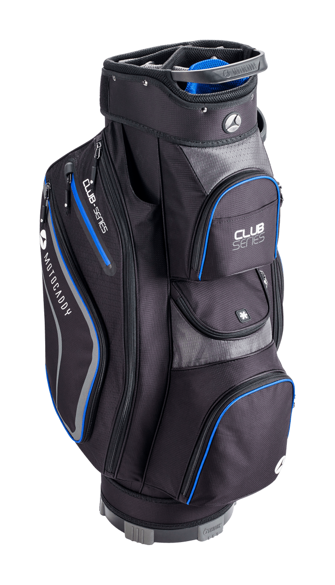 Motocaddy 2026 Club Series Golf Cart Bag - Black/Blue - Motocaddy