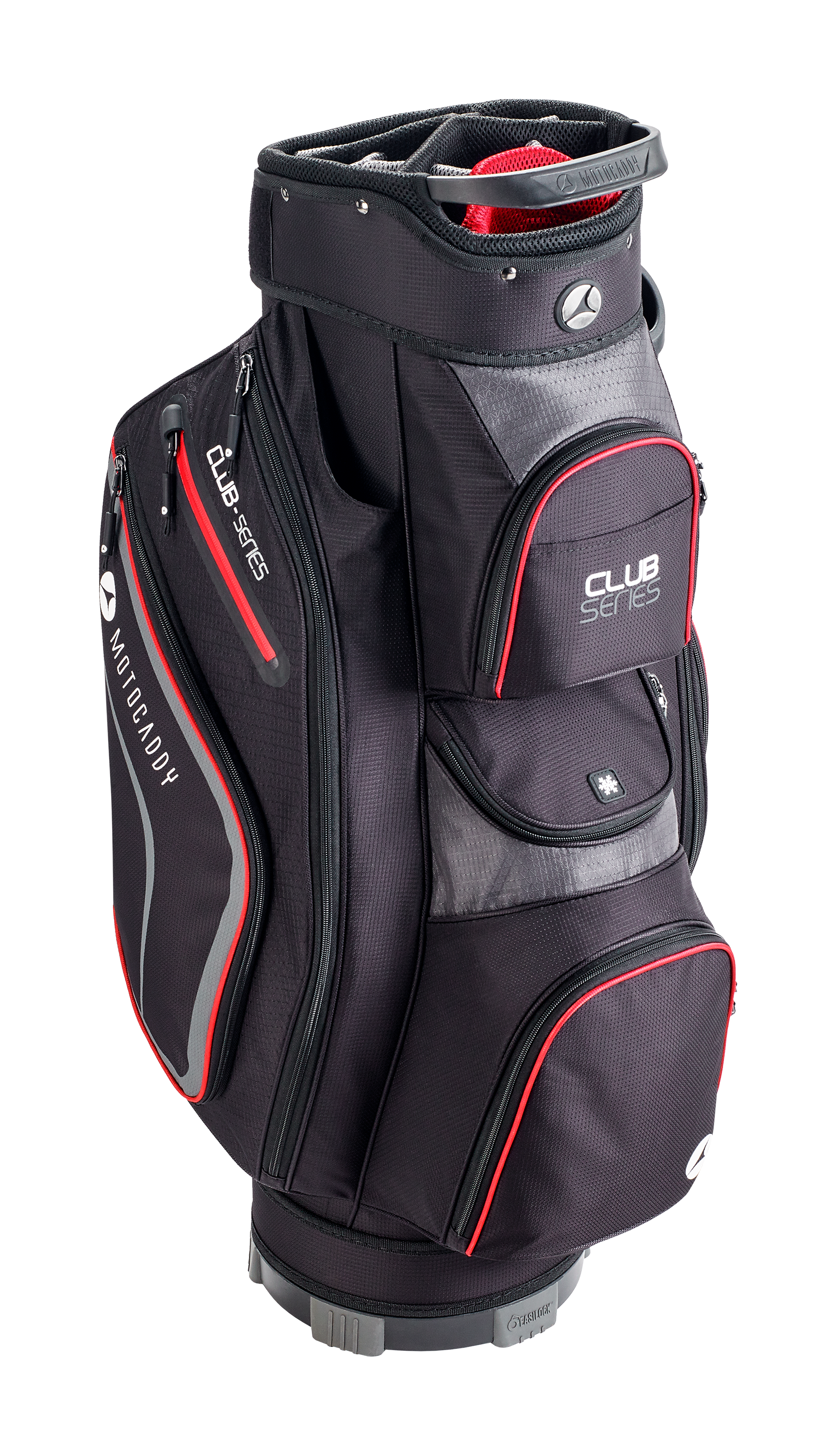 Motocaddy 2026 Club Series Golf Cart Bag - Black/Red