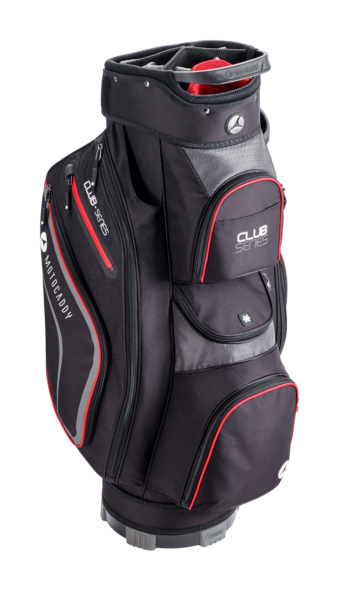 Motocaddy 2026 Club Series Golf Cart Bag - Black/Red - Motocaddy