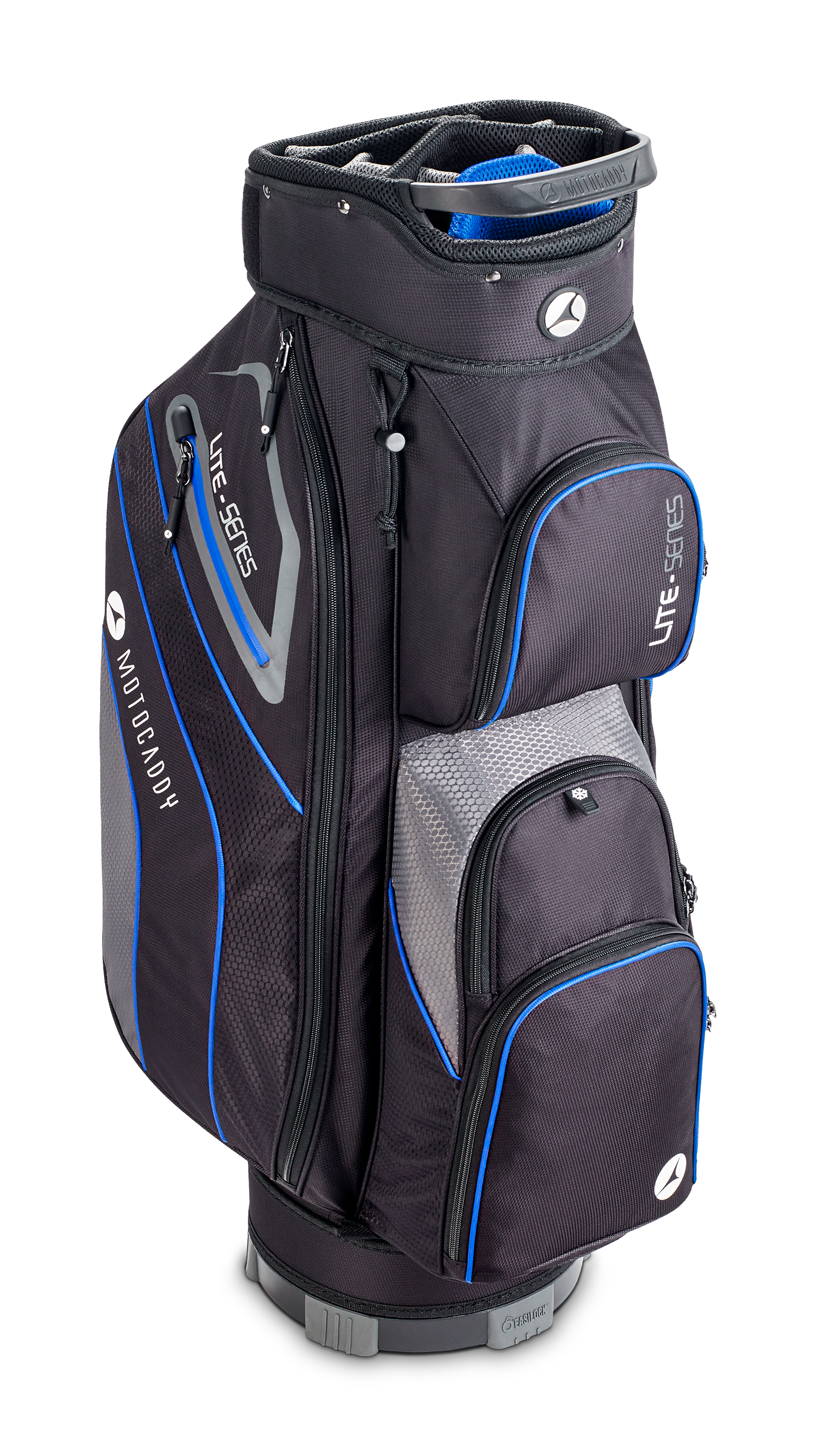 Motocaddy 2026 Lite Series Golf Cart Bag - Black/Blue