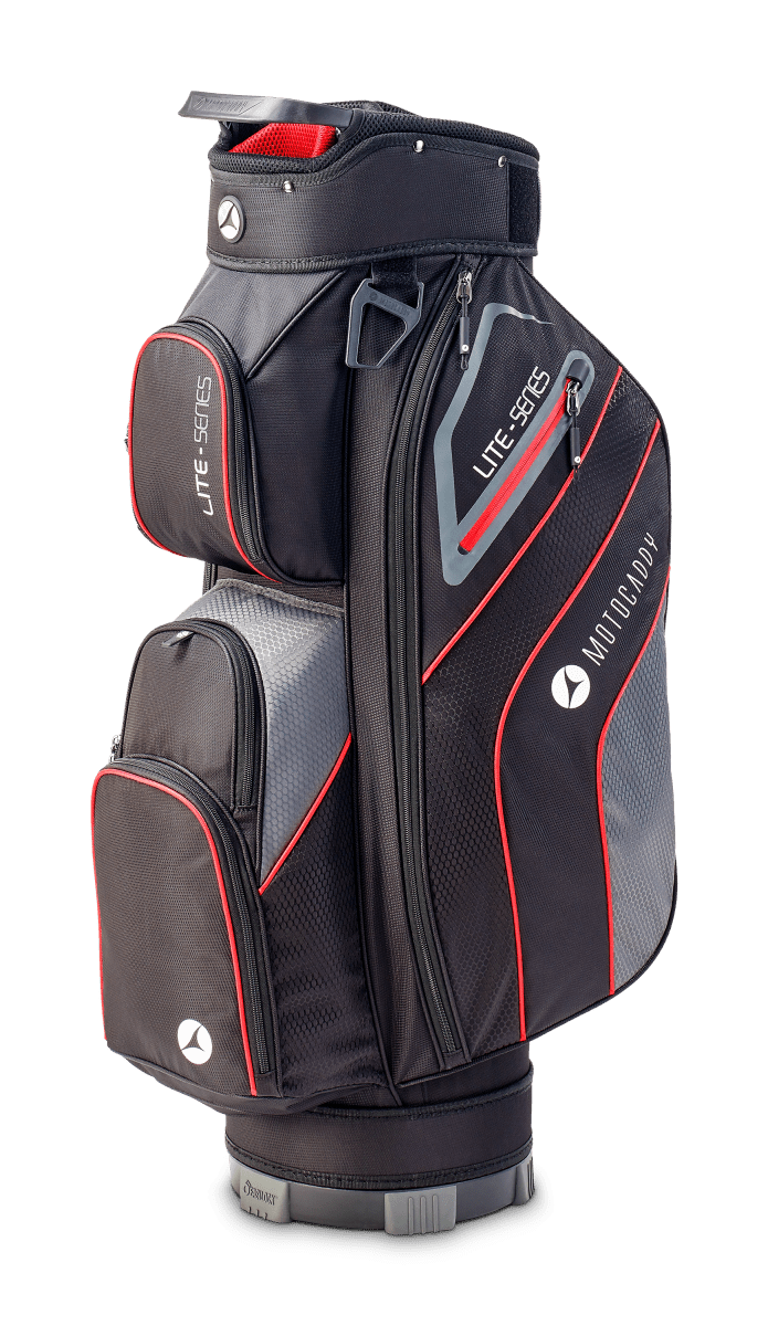 Motocaddy 2026 Lite Series Golf Cart Bag - Black/Red - Motocaddy