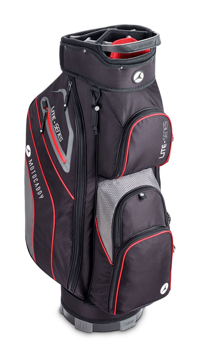 Motocaddy 2026 Lite Series Golf Cart Bag - Black/Red - Motocaddy