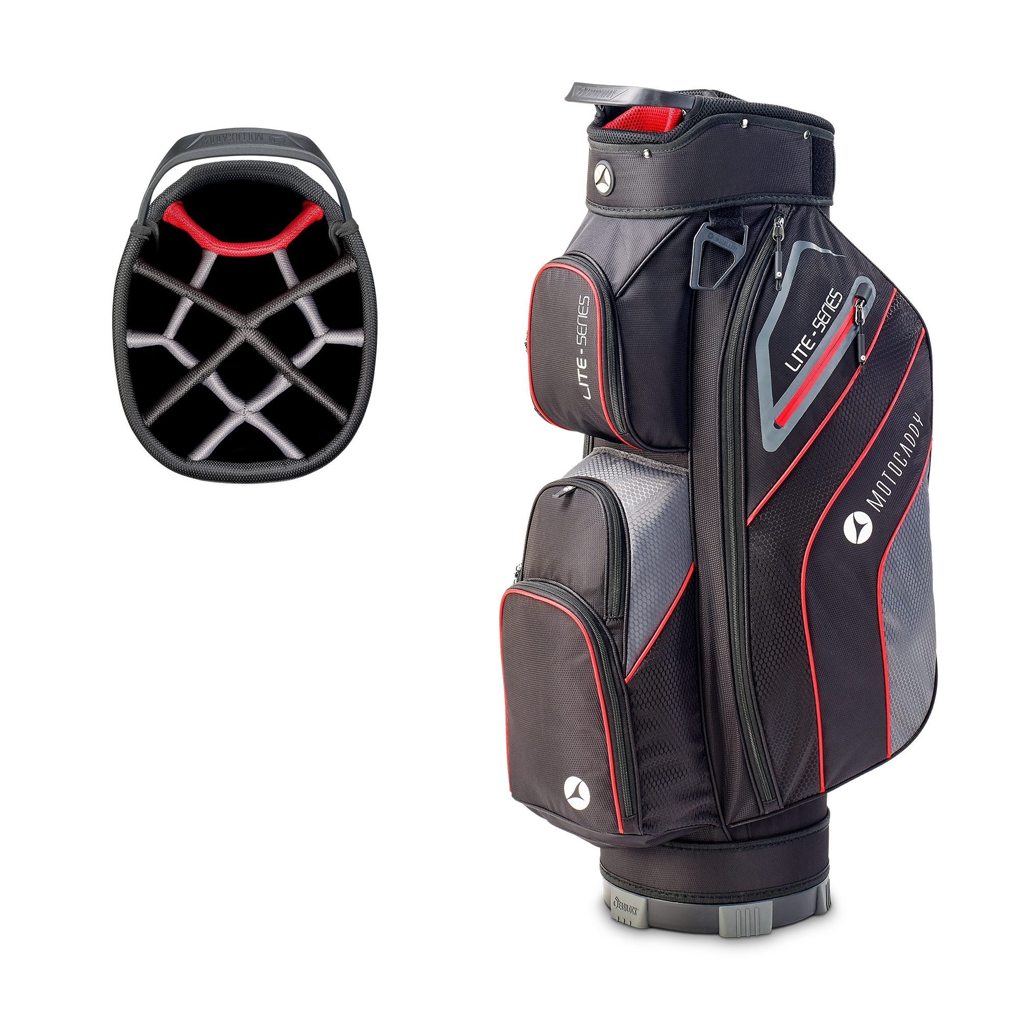 Motocaddy 2026 Lite Series Golf Cart Bag - Black/Red