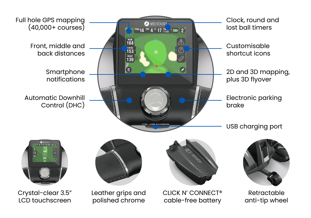 Motocaddy 2026 M - Tech GPS Electric Golf Trolley – Ultra+ Lithium - Motocaddy