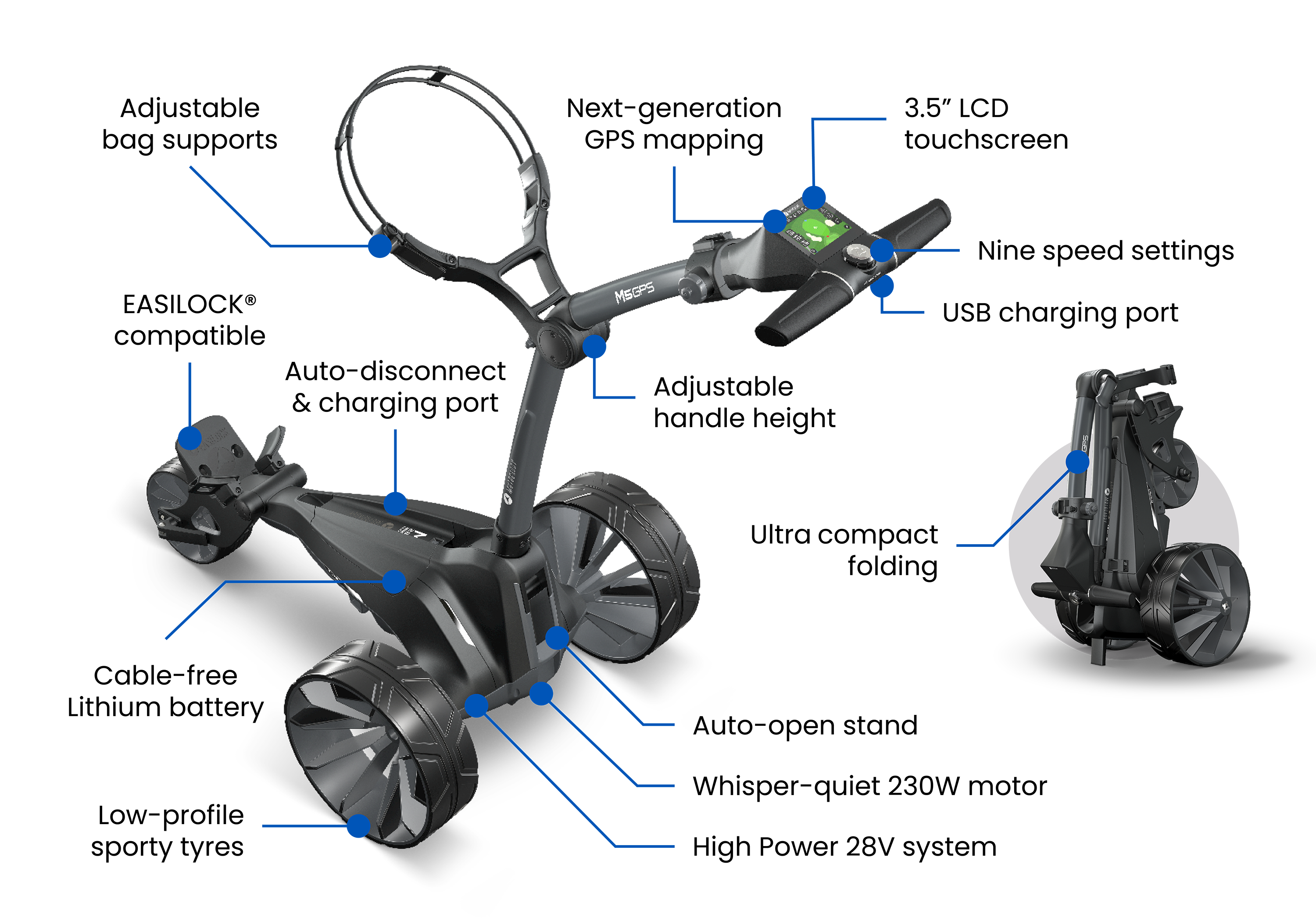 Motocaddy 2026 M5 GPS Standard Lithium Golf Trolley