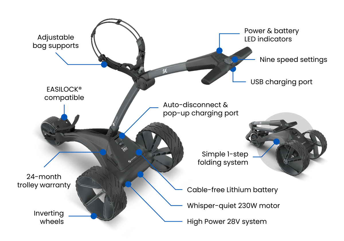 Motocaddy 2026 SE Ultra Lithium Electric Golf Trolley - Motocaddy