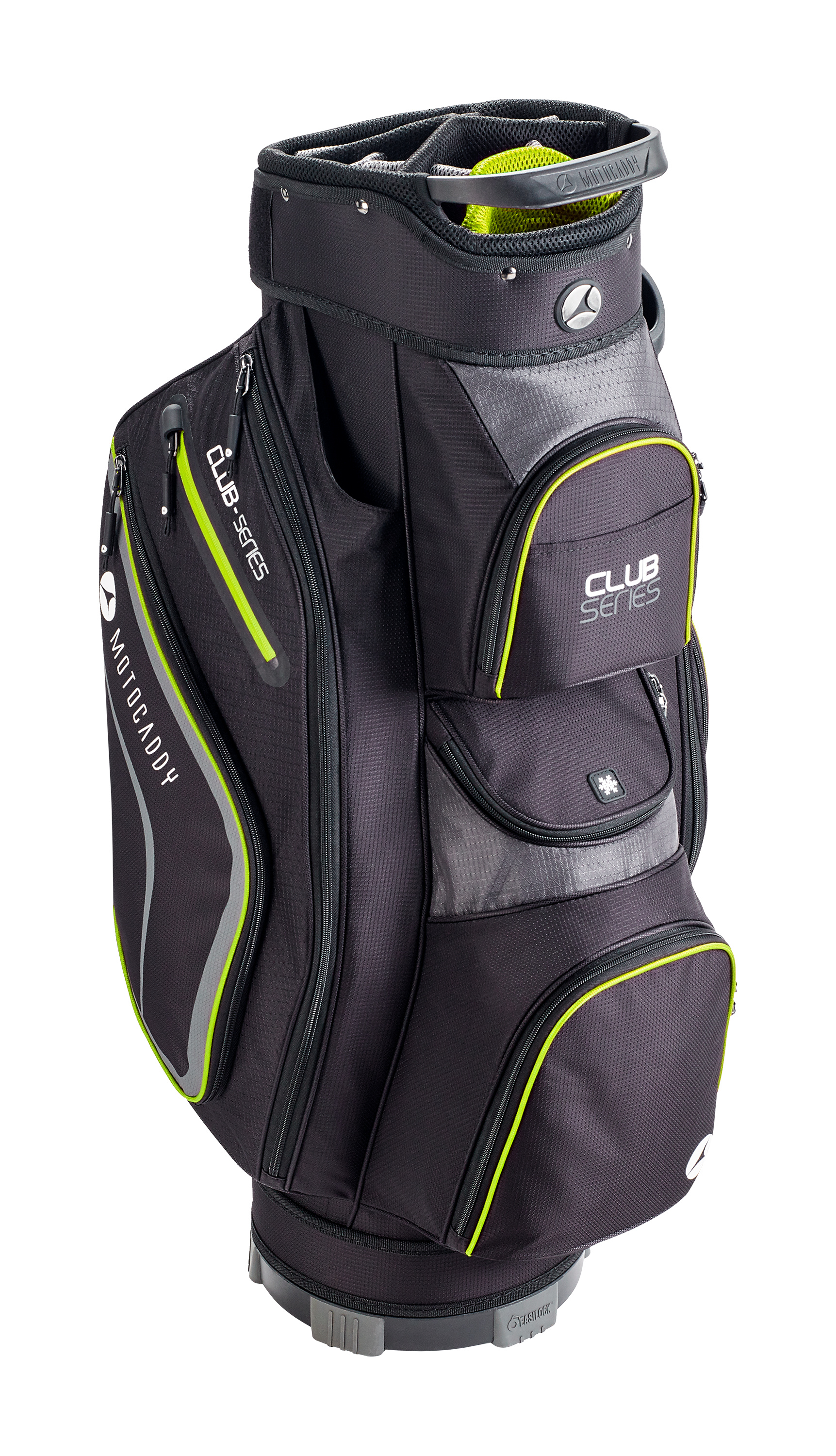 Motocaddy 2026 Club Series Golf Cart Bag - Black/Lime