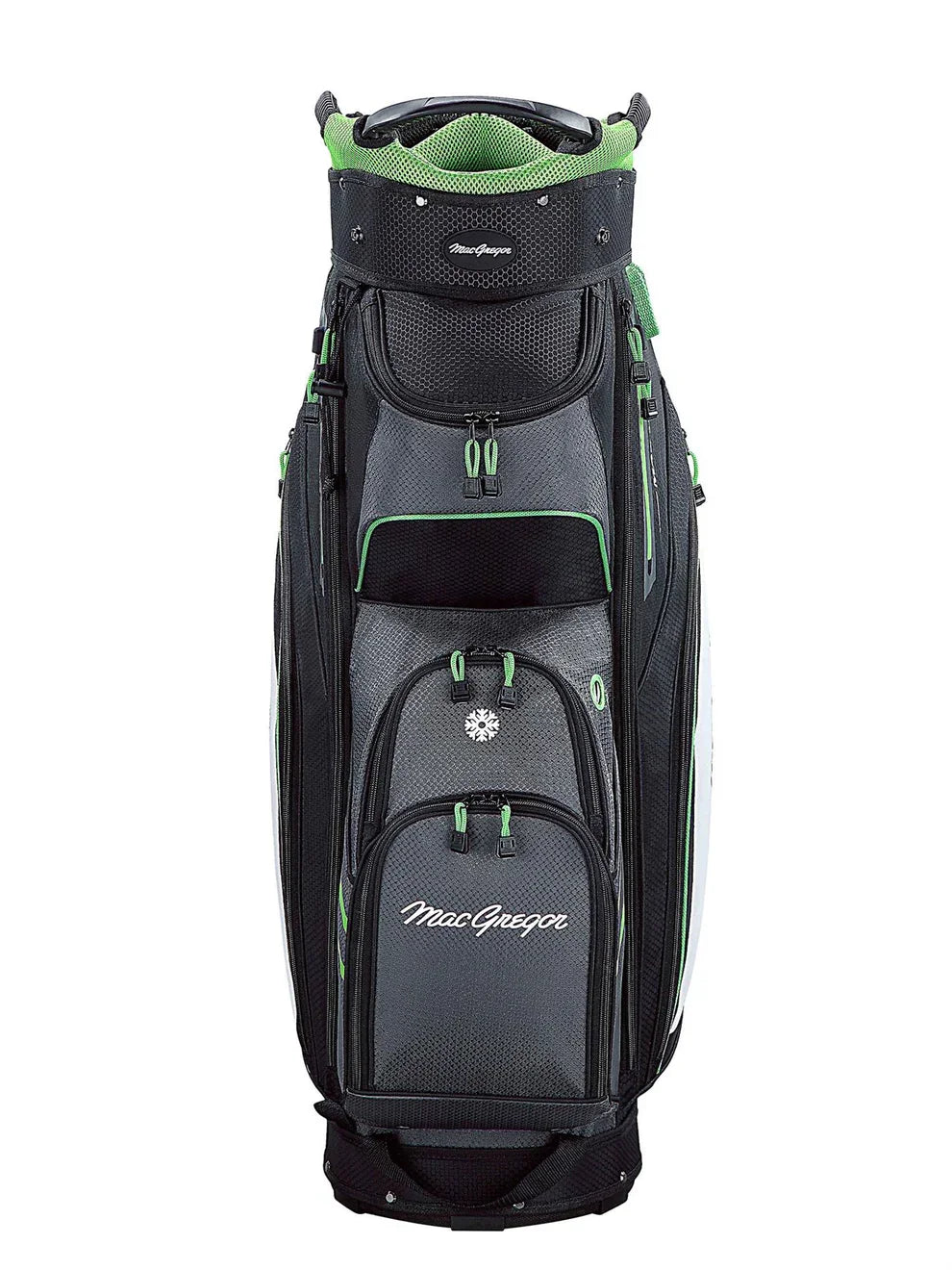 MacGregor Principal 10" Cart Bag - Black / Grey / Green