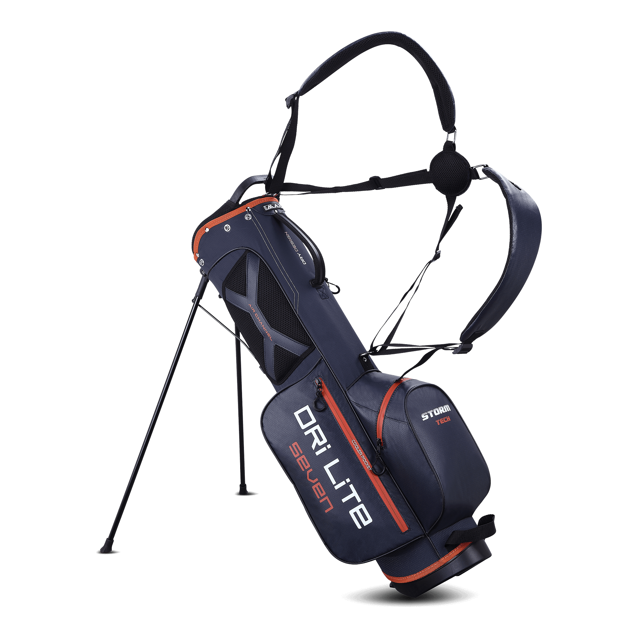Big Max Dri Lite Seven G Golf Stand Bag - Steelblue / Rust