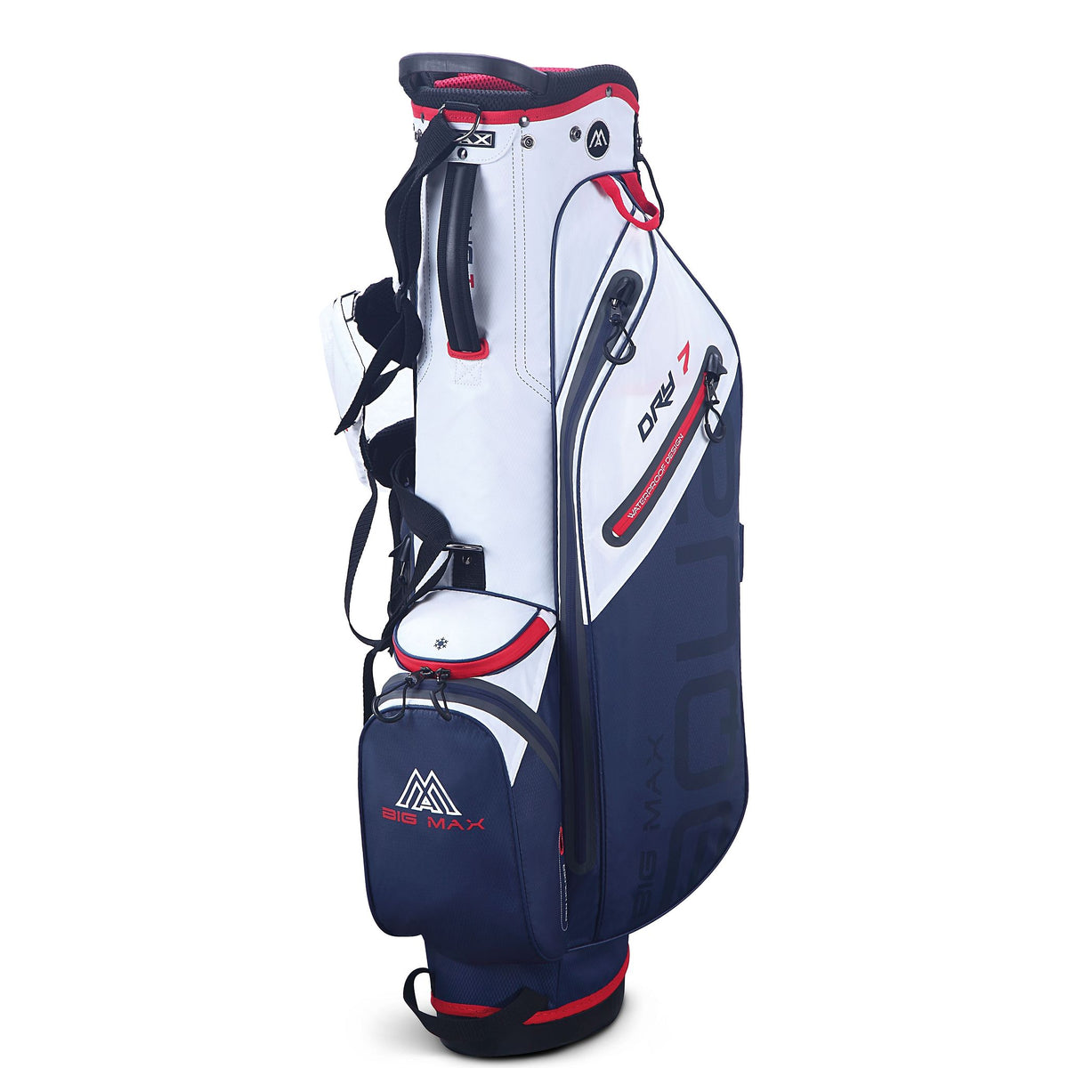 Big Max Dri Lite Seven G Golf Stand Bag - Navy / White / Red