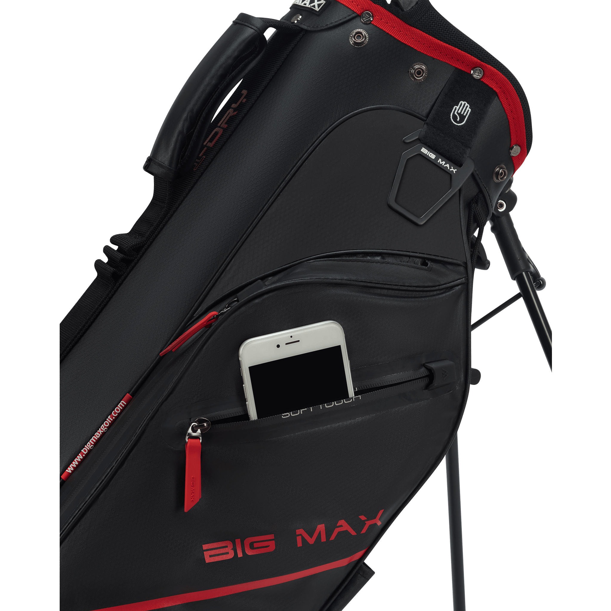 Big Max Aqua Seven H Golf Bag - Black / Red