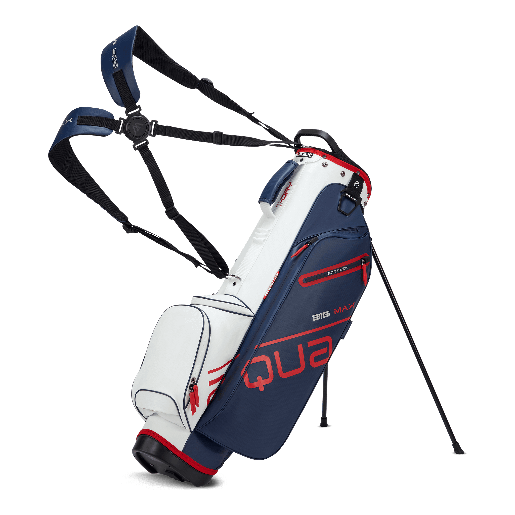 Big Max Aqua Seven H Golf Bag - Navy / White / Red