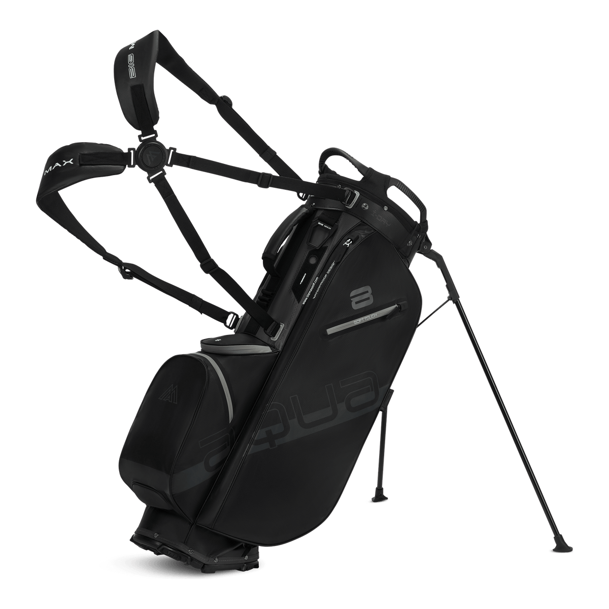 Big Max Aqua Eight H Stand Golf Bag - Black / Charcoal
