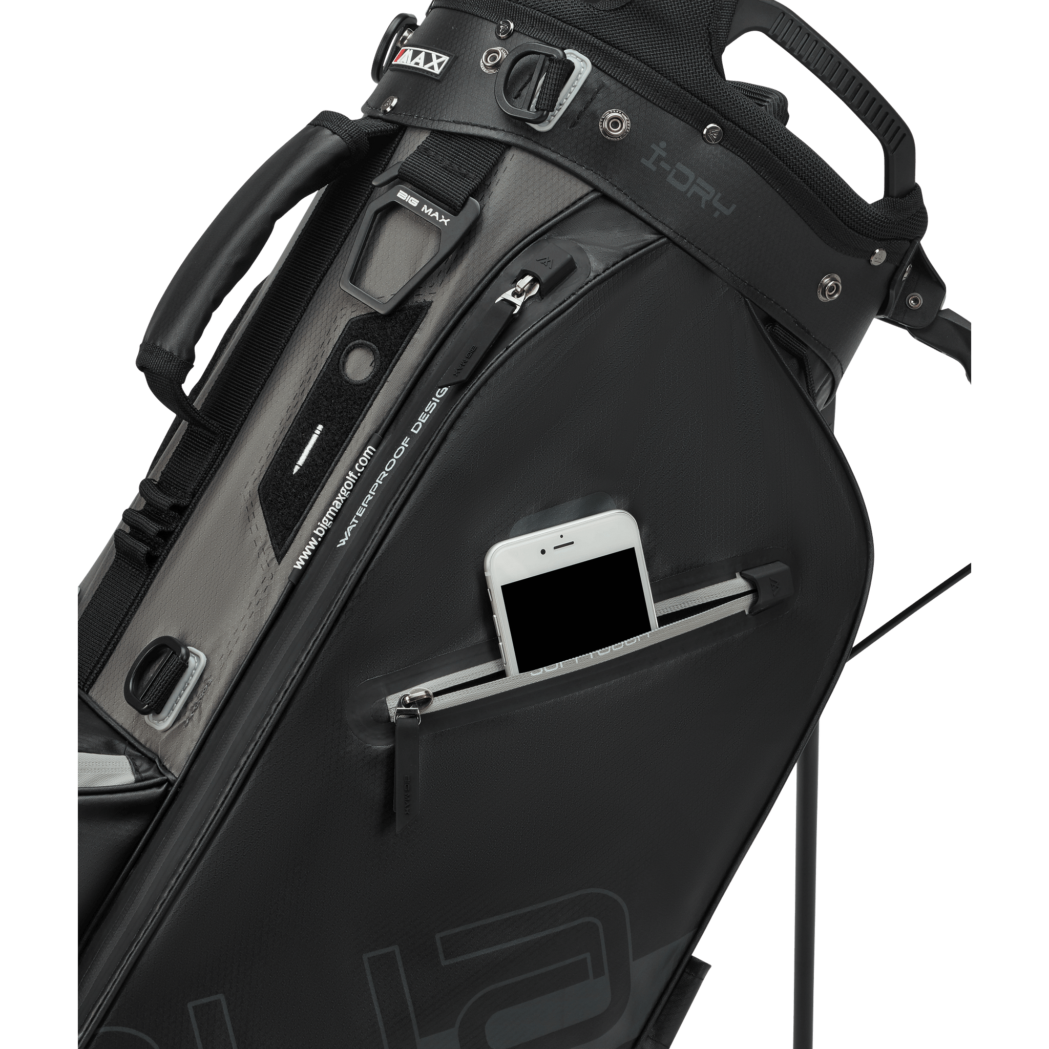 Big Max Aqua Eight H Stand Golf Bag - Black / Charcoal