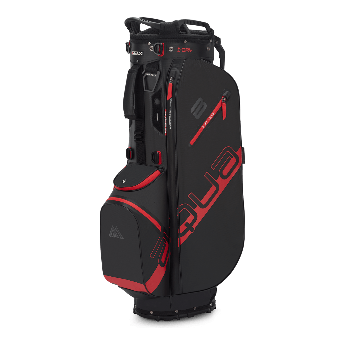 Big Max Aqua Eight H Stand Golf Bag - Black / Red - Big Max
