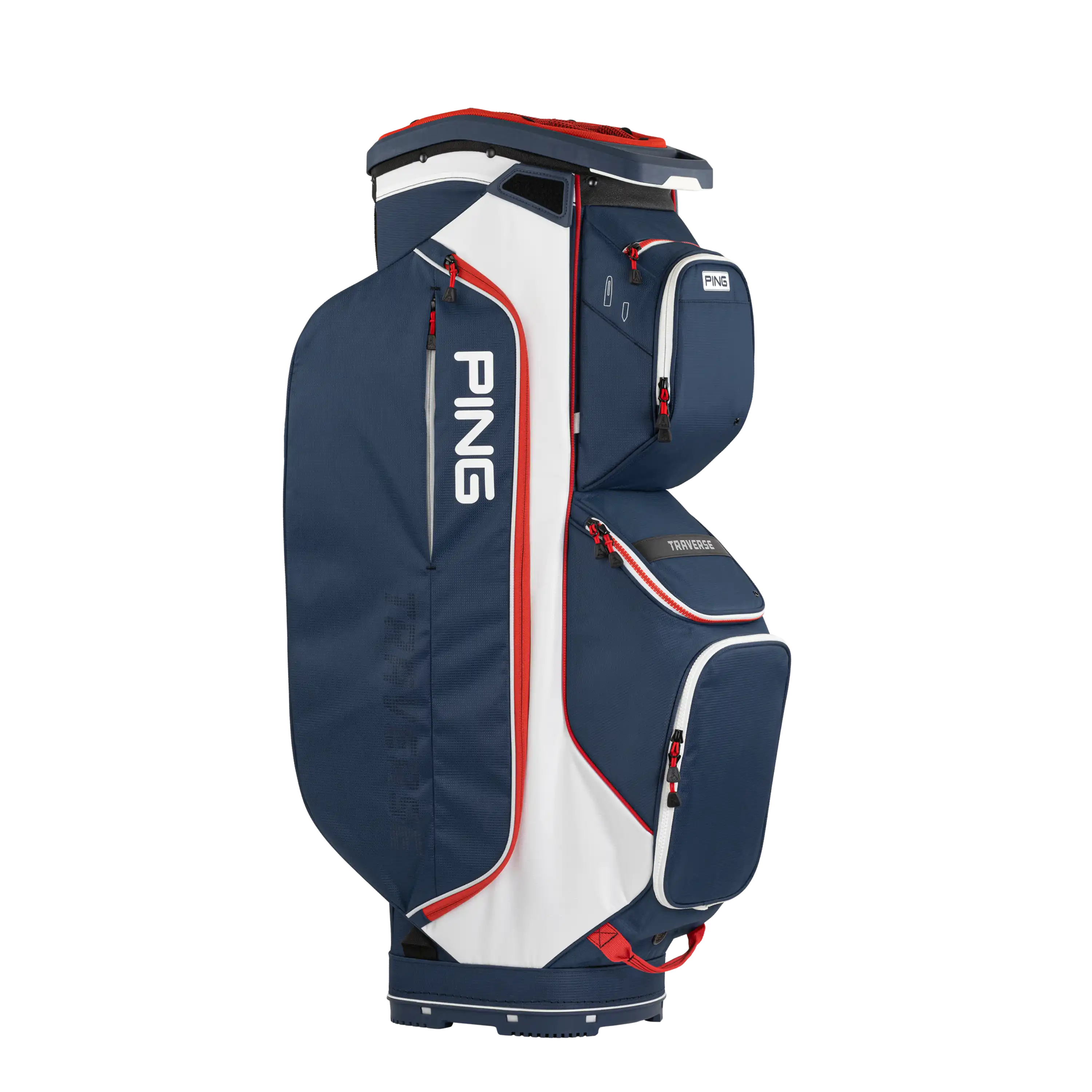 Ping Traverse 244 Cart Bag - Navy/White/Red