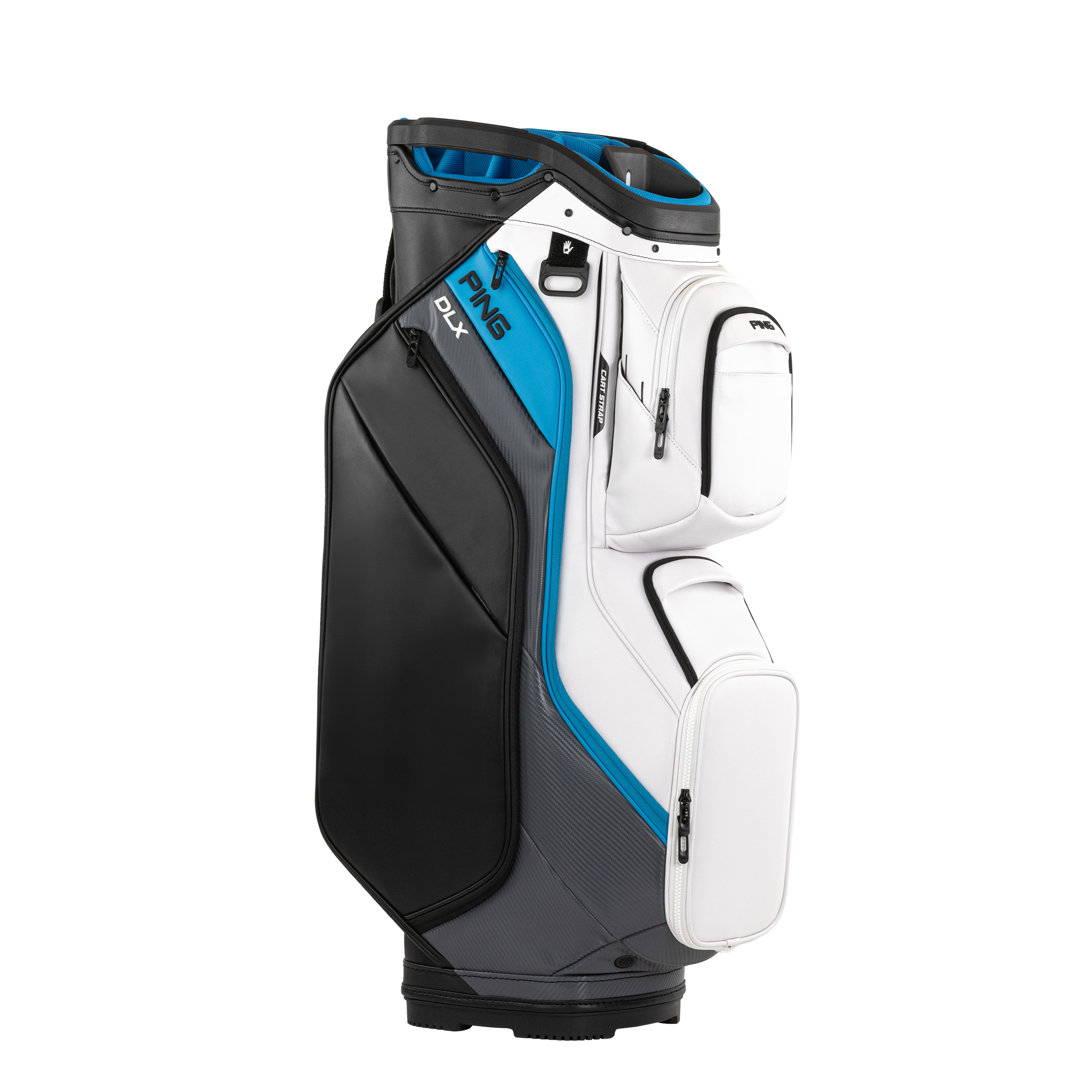 Ping DLX 244 Cart Bag - White/Dark Grey/Blue