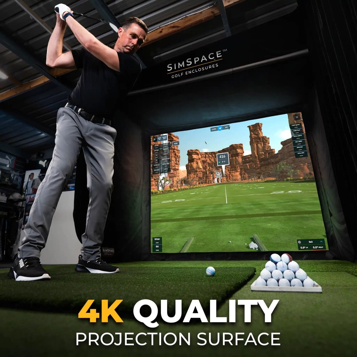 SimSpace (6) Professional Home Golf Enclosure - SimSpace