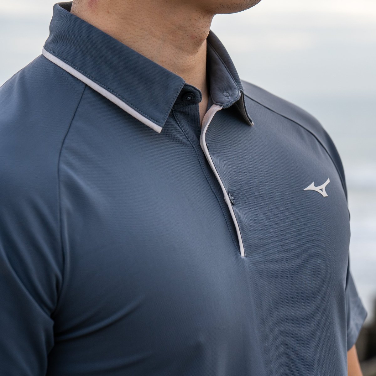 Mizuno Classic Pique Golf Polo Shirt - Lava Smoke - Mizuno