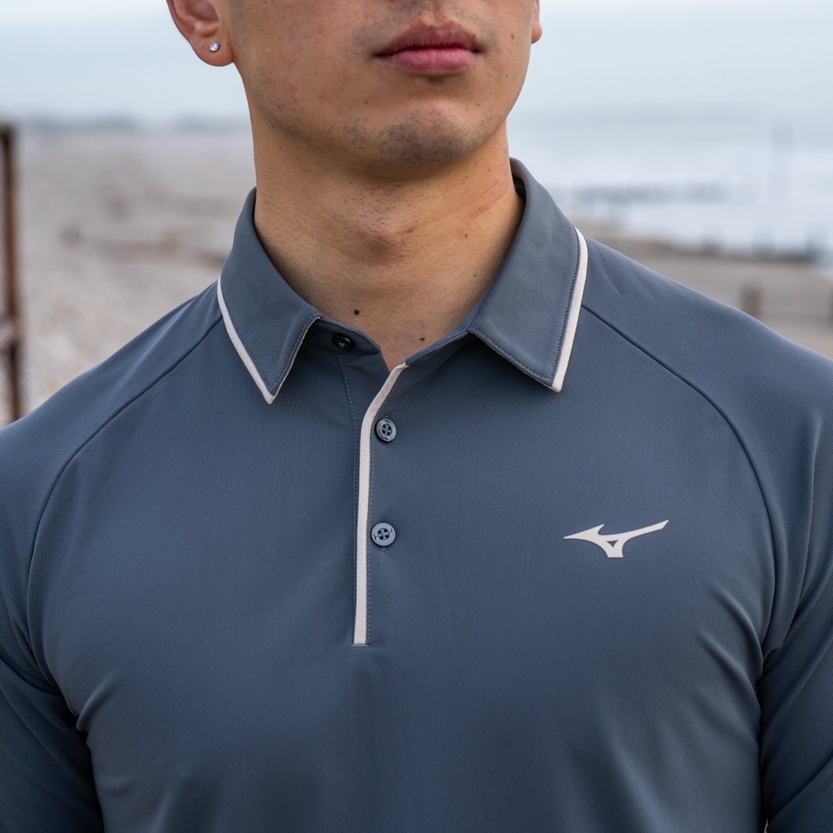 Mizuno Classic Pique Golf Polo Shirt - Lava Smoke - Mizuno