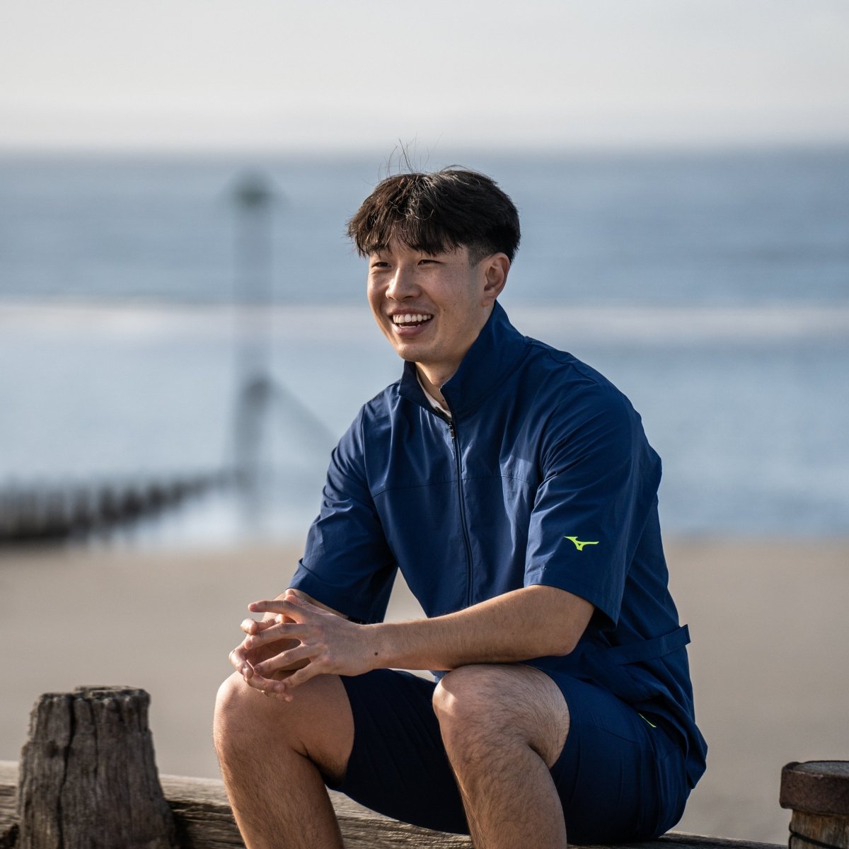 Mizuno Motion Light Half Zip Wind Golf Top - Estate Blue - Mizuno